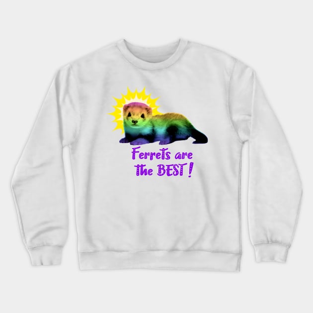 Ferrets Are The Best! Crewneck Sweatshirt by CeeGunn